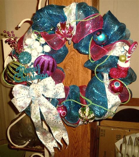 Square Deco Mesh Wreath 的图像结果