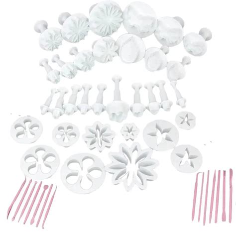 47 pcs Cake Decorating Fondant Cutter Plunger Set Kit
