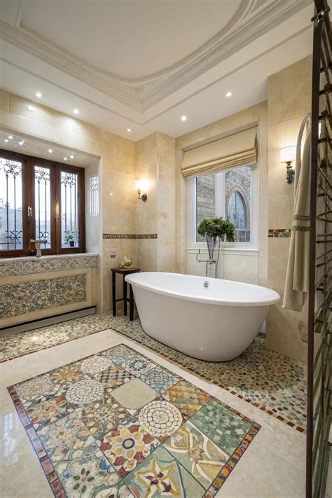 16+ Stunning Mosaic Floor Tile Ideas for Bathrooms