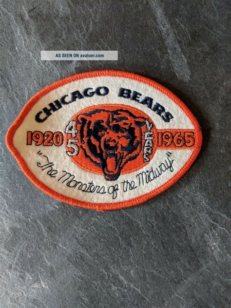 Chicago Bears NFL Vintage Embroidery Patch Monsters Of The Midway 1920 ...