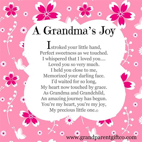 Grandma's Joy- perfectly said poem for Grandma! | Granddaughter quotes ...