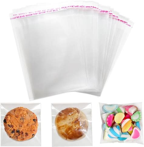 Amazon.com: Clear Self Sealing Cellophane Bags 4x4 Inches and 5x6 ...