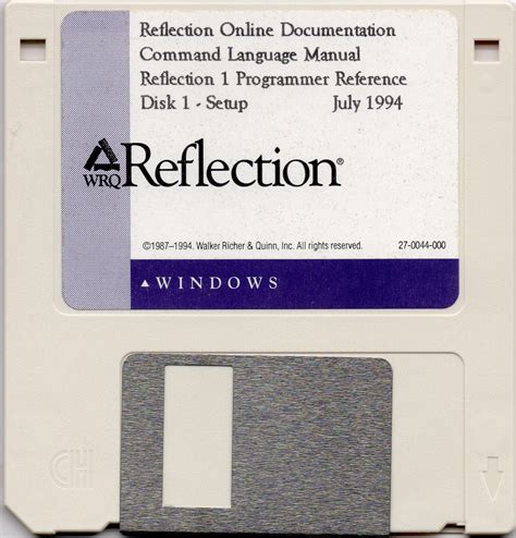 WRQ Reflection 1 Version 4.21 (1994) (3.5''-1.44MB) [English] : WRQ ...