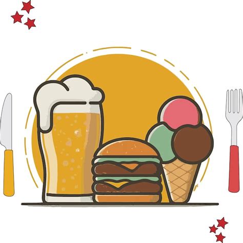Pizza burger chicken beer Vectors - Download Free High-Quality Vectors ...
