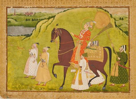 Maharaja Abhai Singh On Horseback - C.1725 - Vintage Indian Miniature ...