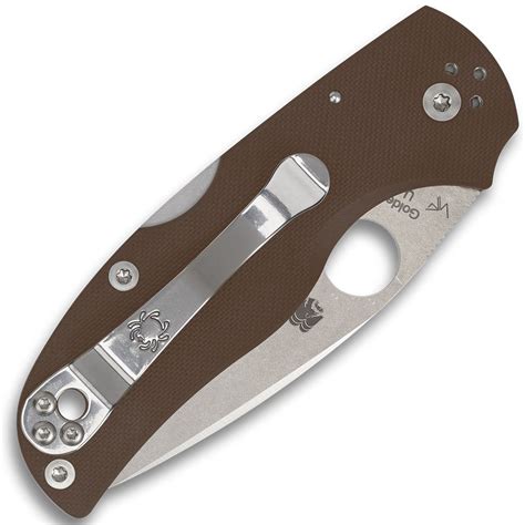 Spyderco Native 5 Lock Back Brown G10 Handle Stonewash CPM-15V Blade ...