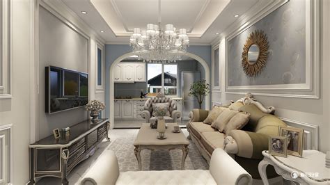 蓝调 - 欧式风格两室两厅装修效果图 - 设计师唐凤阳设计效果图 - 每平每屋·设计家