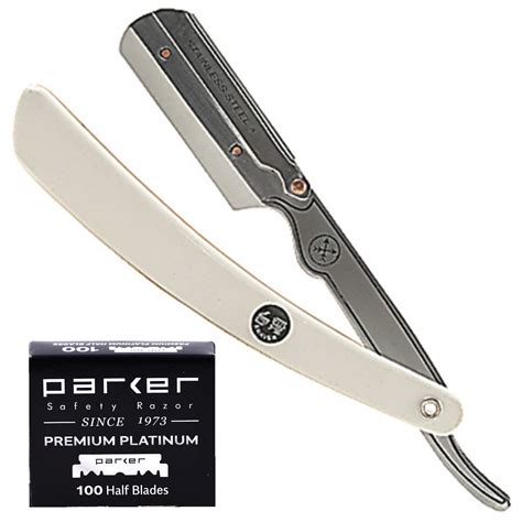 Amazon.com: Parker SRW Straight Edge Barber Razor for Men with 100 ...