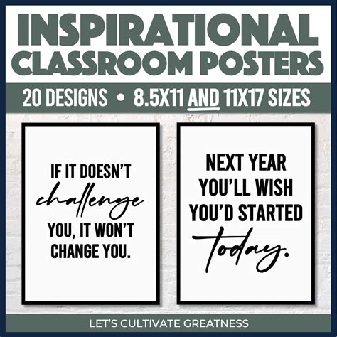 Inspirational and Motivational Classroom Posters - Let's Cultivate ...