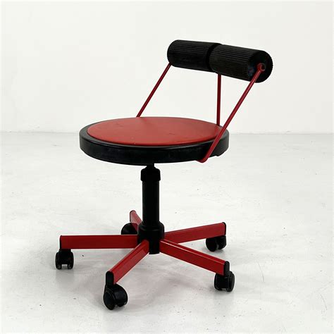 Adjustable Red Desk Chair from Bieffeplast, 1980s | #243092