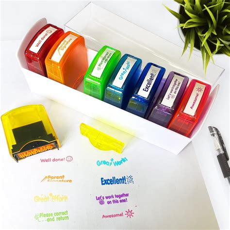 Buy Bertiveny Teacher Stamps for Grading Classroom，Parent Signature ...