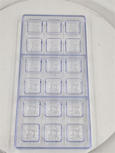 Square Water Drops Shape Poly Carbonate Chocolate Mould 18 Cavity ...