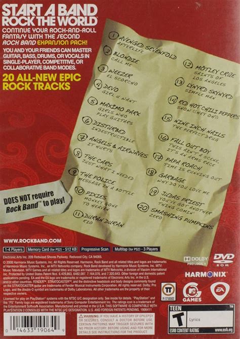 Rock Band: Track Pack: Volume 2 Images - LaunchBox Games Database