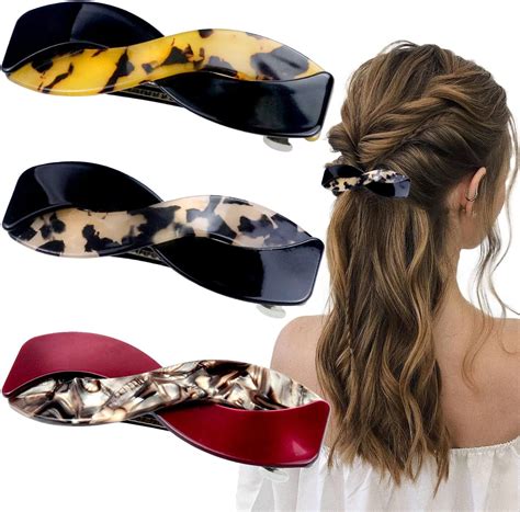 Amazon.com : Amariver Navy Blue Hair Barrettes for Women 4packs Hair ...