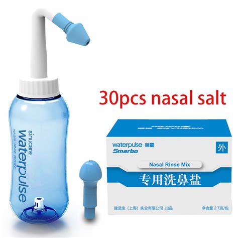 Nose Wash Salt Bottle Waterpulse Nasal Rinse Mix Wash Nasal Salt Nasal Wash Cleaner Nose Nasal ...
