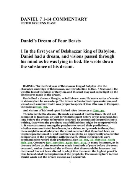 Image result for Daniel Chapter 7 Explained