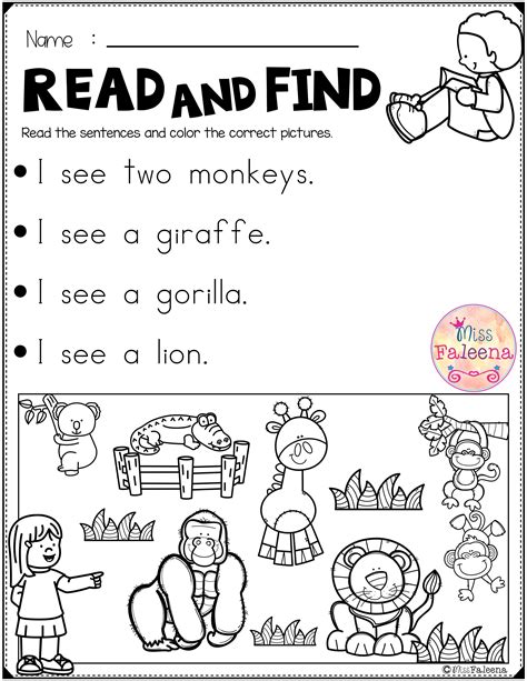 Beginning Reader Worksheets