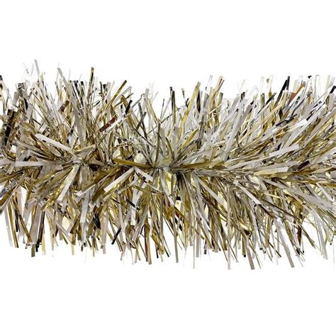 Queens of Christmas HP-GAR-PLTM-06 6 in. Stuffed Garland, Gold, Silver ...