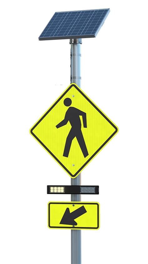 Solar LED Flashing Signs