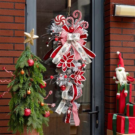 Amazon.com: 36 Inch Christmas Teardrop Swag, Soomeir Winter Holiday ...