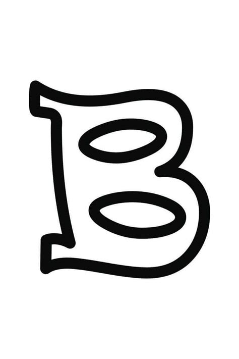 Free Printable Bubble Letter B: Bubble Alphabet Letters