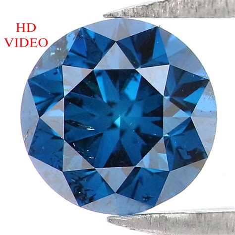0.60 Ct Natural Loose Round Shape Diamond Blue Color Round Cut Diamond