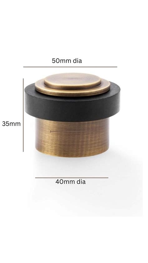 Floor Mounted Solid Brass Door Stop With Rubber Stopper. Heavy Weight ...