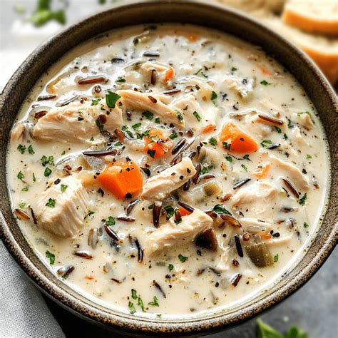 Cozy Creamy Slow Cooker Chicken and Wild Rice Soup - Delectable Recipe