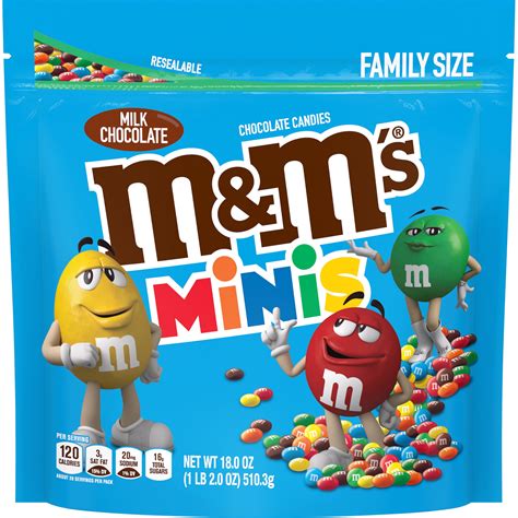 M&M'S Milk Chocolate MINIS Candy 18 oz. Bulk Candy Bag - Walmart.com