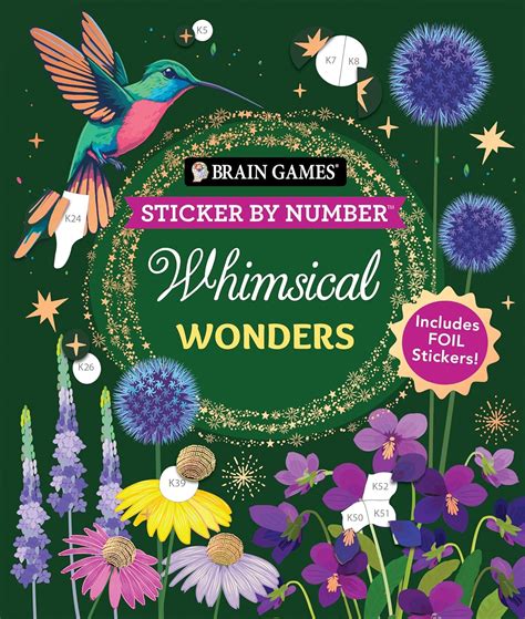 Brain Games - Sticker by Number: Whimsical Wonders (24 Images to ...