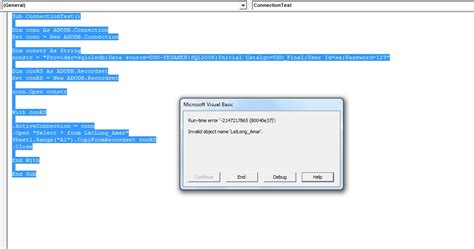 Image result for VBA and SQL Server Connection