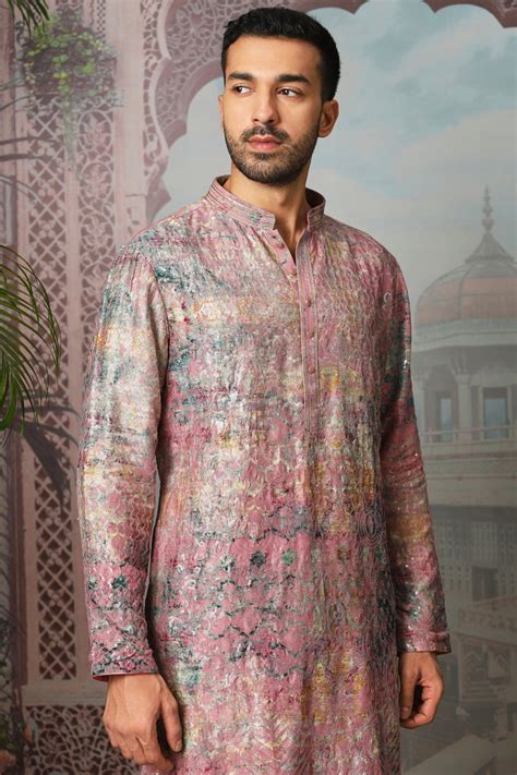 Rosewood Bloom Sequin Embroidered Kurta Set – Asuka Couture