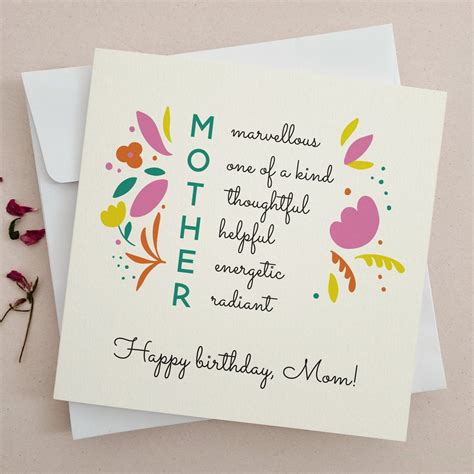 Happy Birthday Mom Card Ideas Easy at Mary Nugent blog