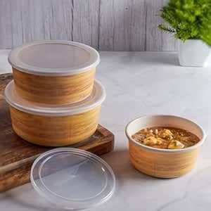 Buy Red Butler Eco-Friendly Bamboo Fibre Round Container - Multipurpose ...