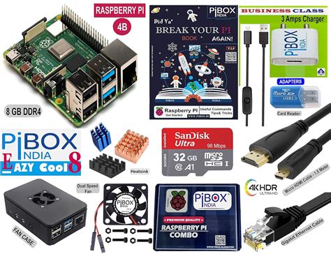 PiBOX India Raspberry Pi 4 8GB Easy Cool 8 Combo kit 4823W with Pi4 8GB ...