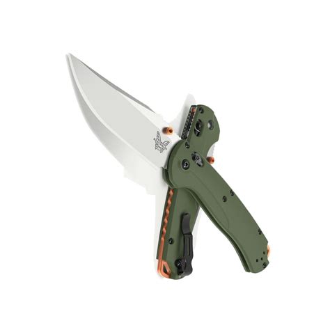 Benchmade Taggedout Axis Lock OD Green G10 Handle Satin S45VN Blade ...