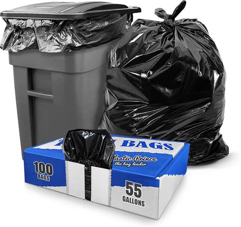 Amazon.com: (100 Pack) 55-60 Gallon Trash Bags, 1.5 Mil, Heavy Duty ...
