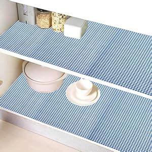 Kuber Industries Checkered Design PVC Wardrobe Kitchen Drawer Cupboard ...