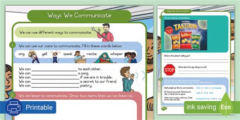 Ways We Communicate - Worksheet