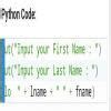 Q-2) Write a Python program which accepts the user's first and last ...