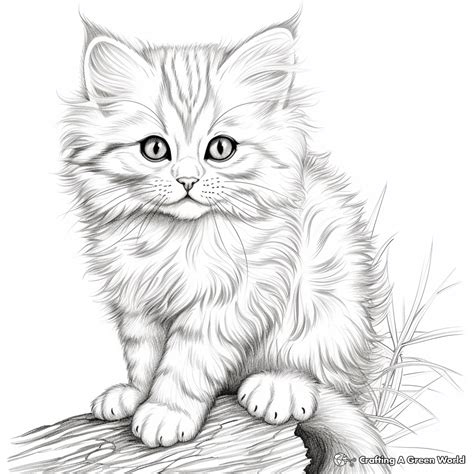 Printable Realistic Cat Coloring Pages