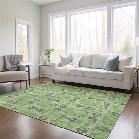 Addison Rugs Chantille Indoor/Outdoor Transitional Panel Green Washable ...