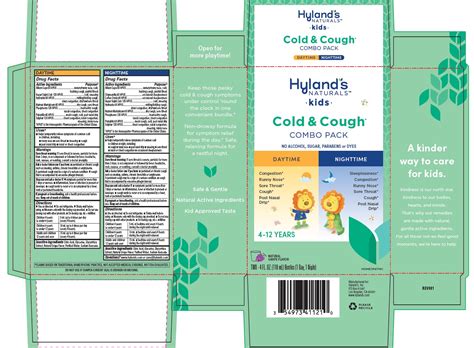 Kids Cold and Cough Combo Pack - Hyland's Consumer Health Inc.: Package ...