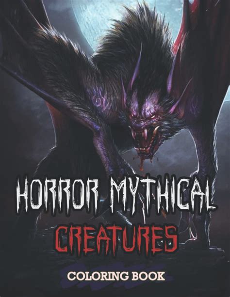 Horror Mythical Creatures Coloring Book Improve Your Drawing And ...