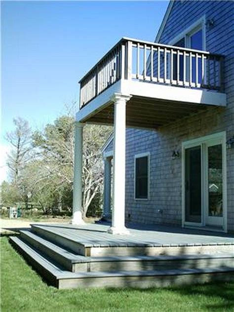 Second Floor Deck with Screened in Porch Design and Stairs (29 ...