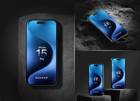 3 Free On Rock iPhone 15 Pro Mockup PSD Files - Good Mockups