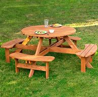 Image result for Round Picnic Table