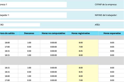 Simulador de horarios de trabajo [+Plantilla Excel]