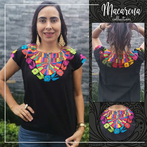 Traditional Mexican Shirt for Women Mexican Huipil Chiapas Ethnic Style ...