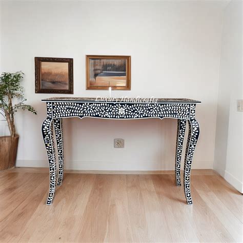 French MOP Inlay Console Black – Luxury Handicrafts